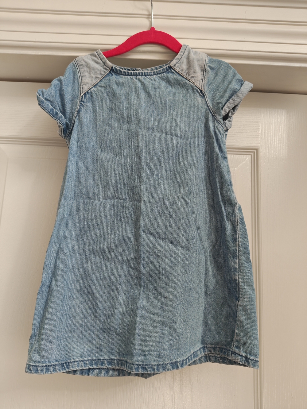 next Light Blue Denim Short Sleeve Girls' Dress